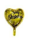 Kalp İyi ki Doğdun Gold Folyo Balon 18inc
