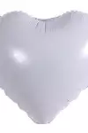 Kalp Makaron Gri Folyo Balon 18 inç