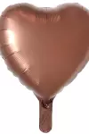 Kalp Parlak Karamel Folyo Balon 18 inç