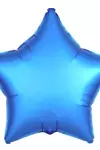  Yıldız Parlak Mavi Folyo Balon 18 inç