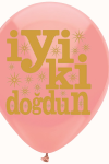 İYİ Kİ DOĞDUN BASKILI PEMBE BALON ERA 100 LÜ