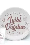 TABAK BARDAK İYİ Kİ DOĞDUN BEYAZ 8 Lİ